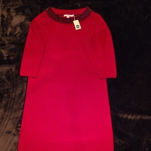 Boden Chic Red Wool Midi Dress, 8